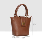 Structured Top Handle Handbag For Womens