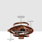 Structured Top Handle Handbag For Womens