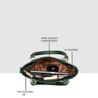 Structured Top Handle Handbag For Womens