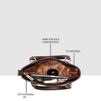 Structured Top Handle Handbag For Womens