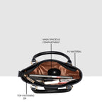 Structured Top Handle Handbag For Womens