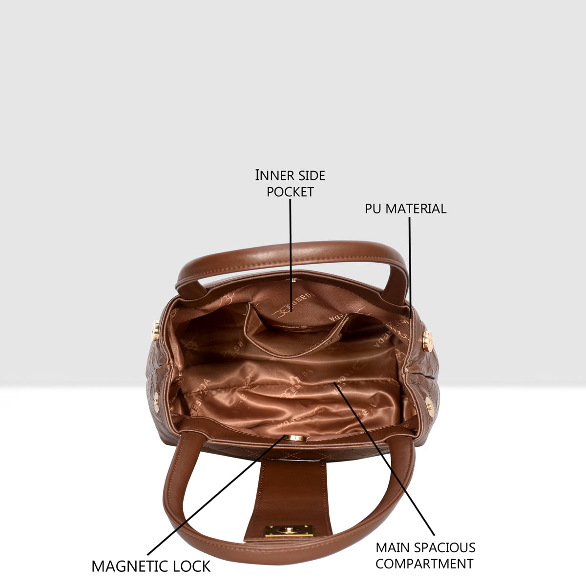 Quilted Texture Handbag For Womens