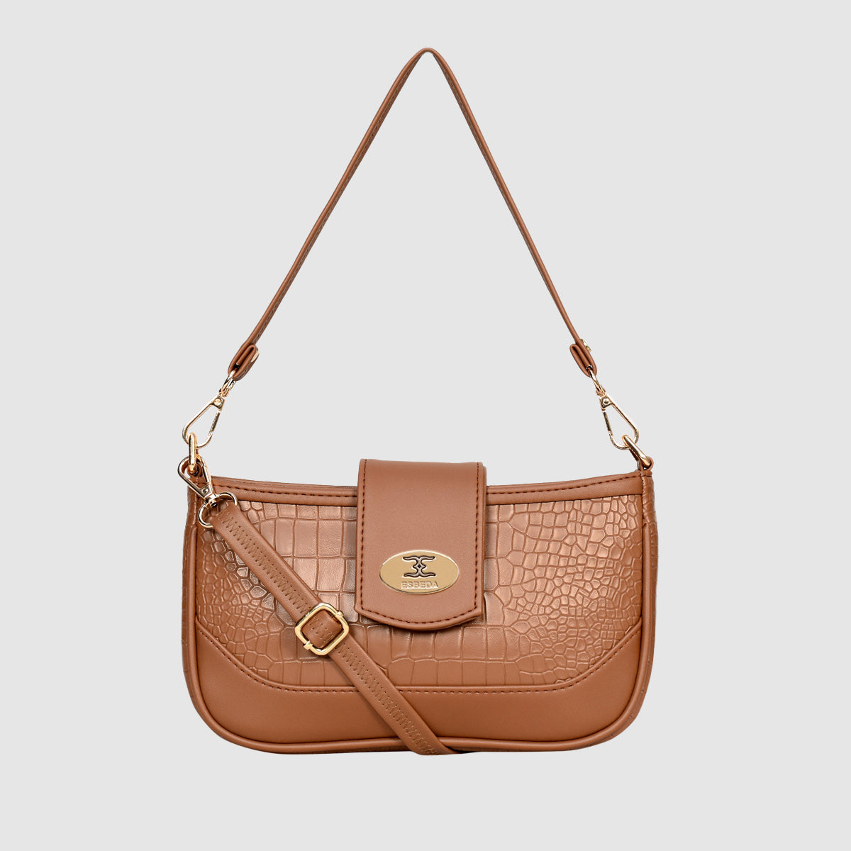Croco Texture Crossbody Slingbag For Womens