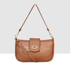 Croco Texture Crossbody Slingbag For Womens