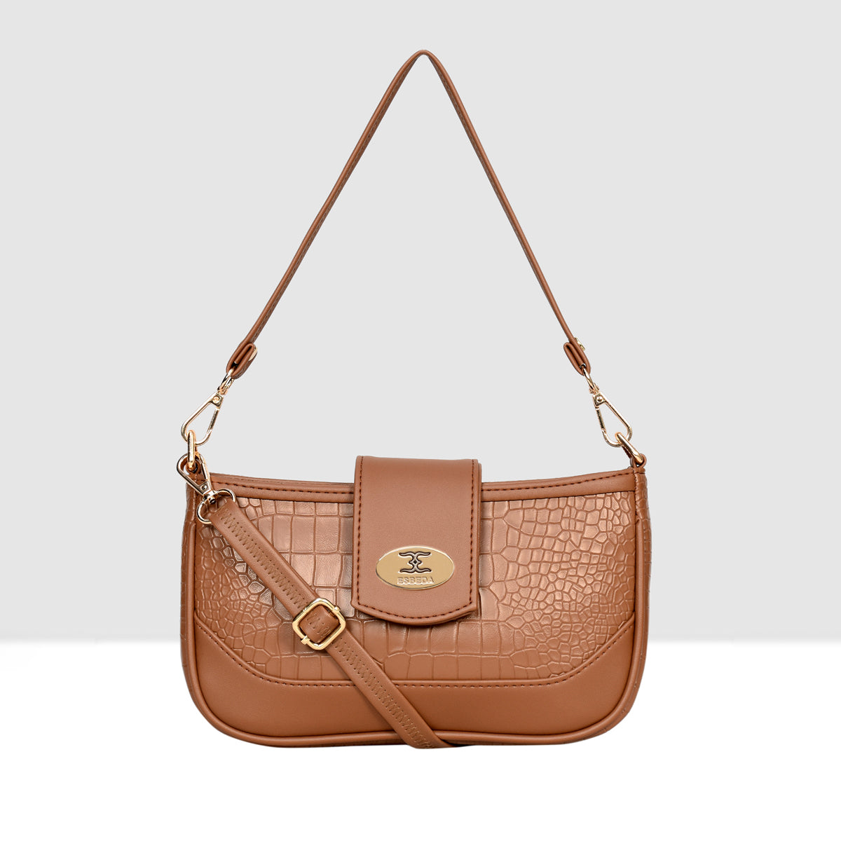 Croco Texture Crossbody Slingbag For Womens