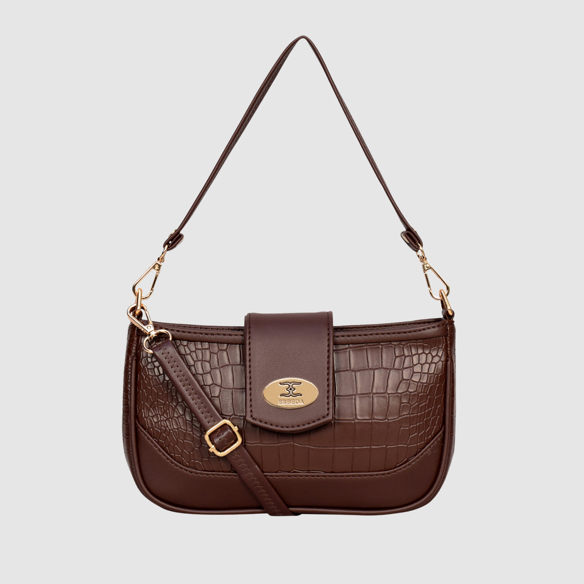Croco Texture Crossbody Slingbag For Womens