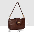 Croco Texture Crossbody Slingbag For Womens