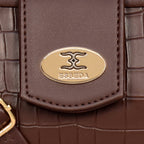 Croco Texture Crossbody Slingbag For Womens