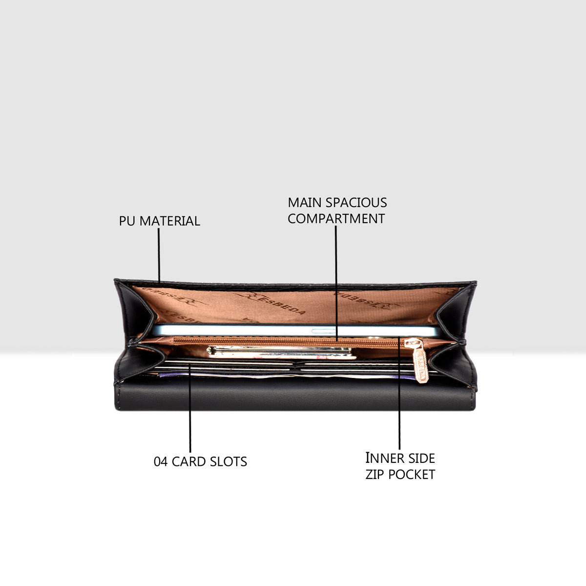 Croco Embossed Daily user Wallet For Womens