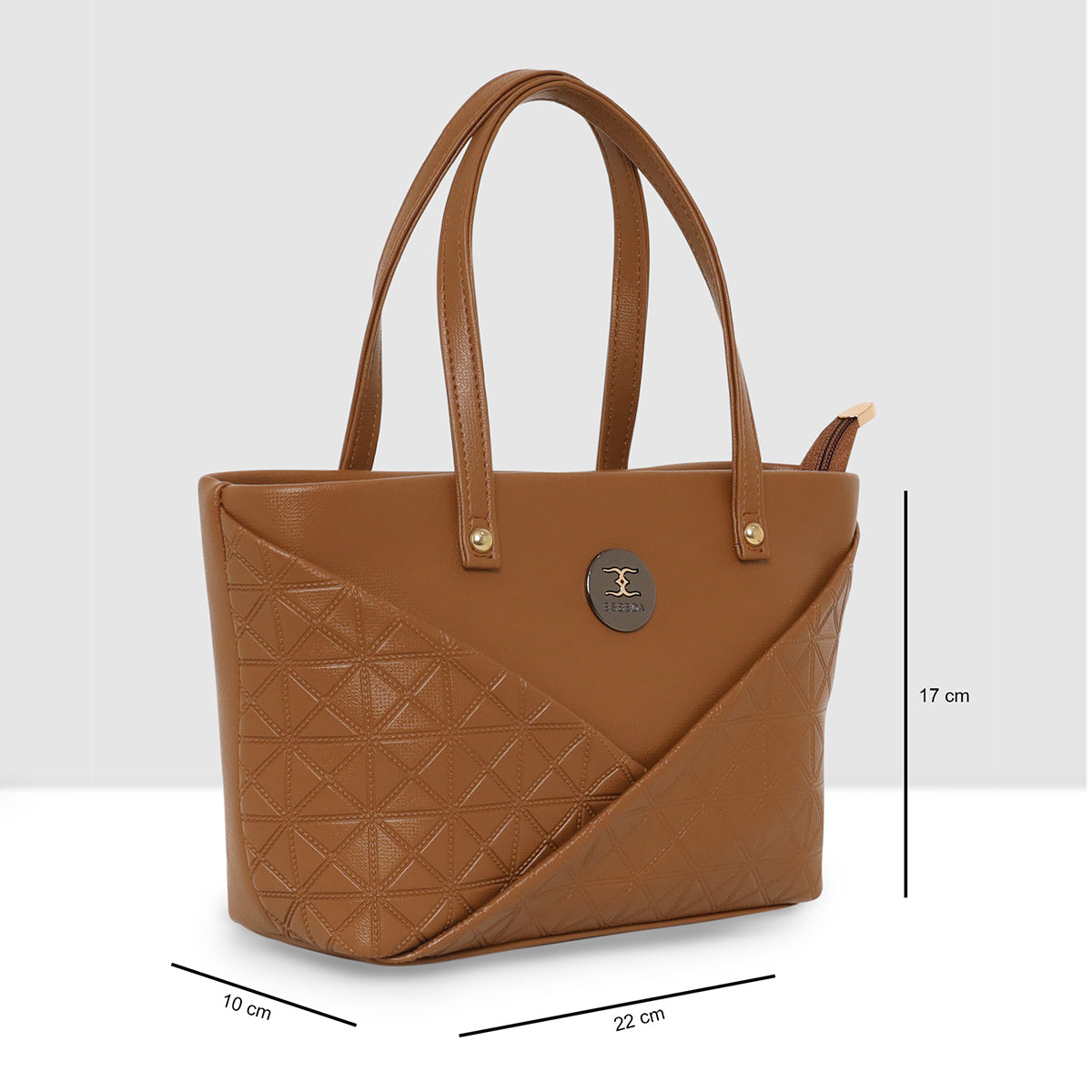 Solid Pattern Textured Small Handbag For Womens