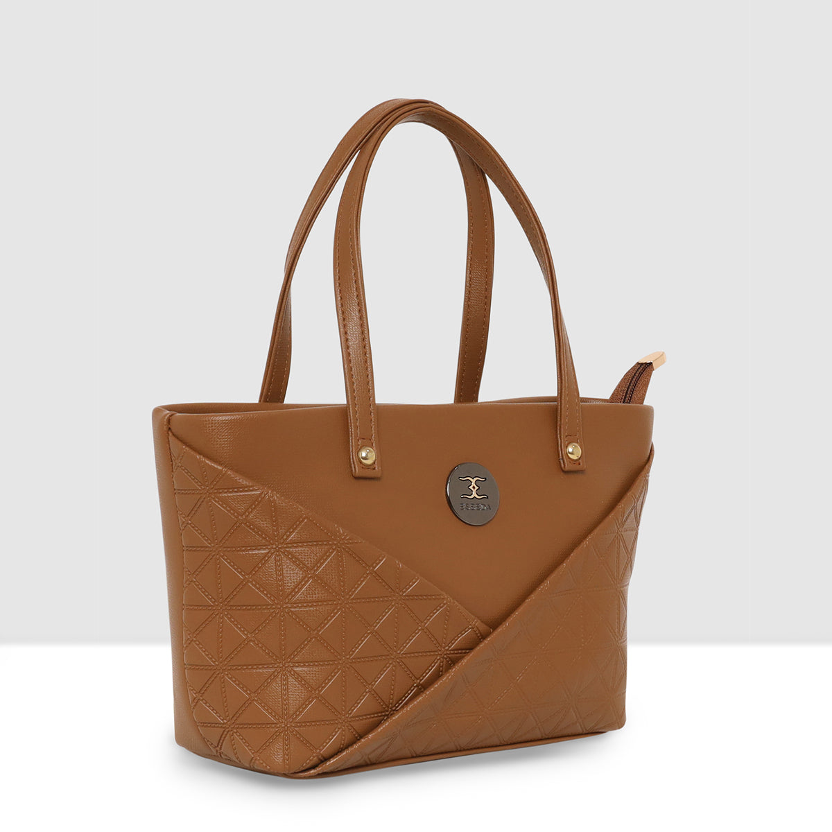 Solid Pattern Textured Small Handbag For Womens