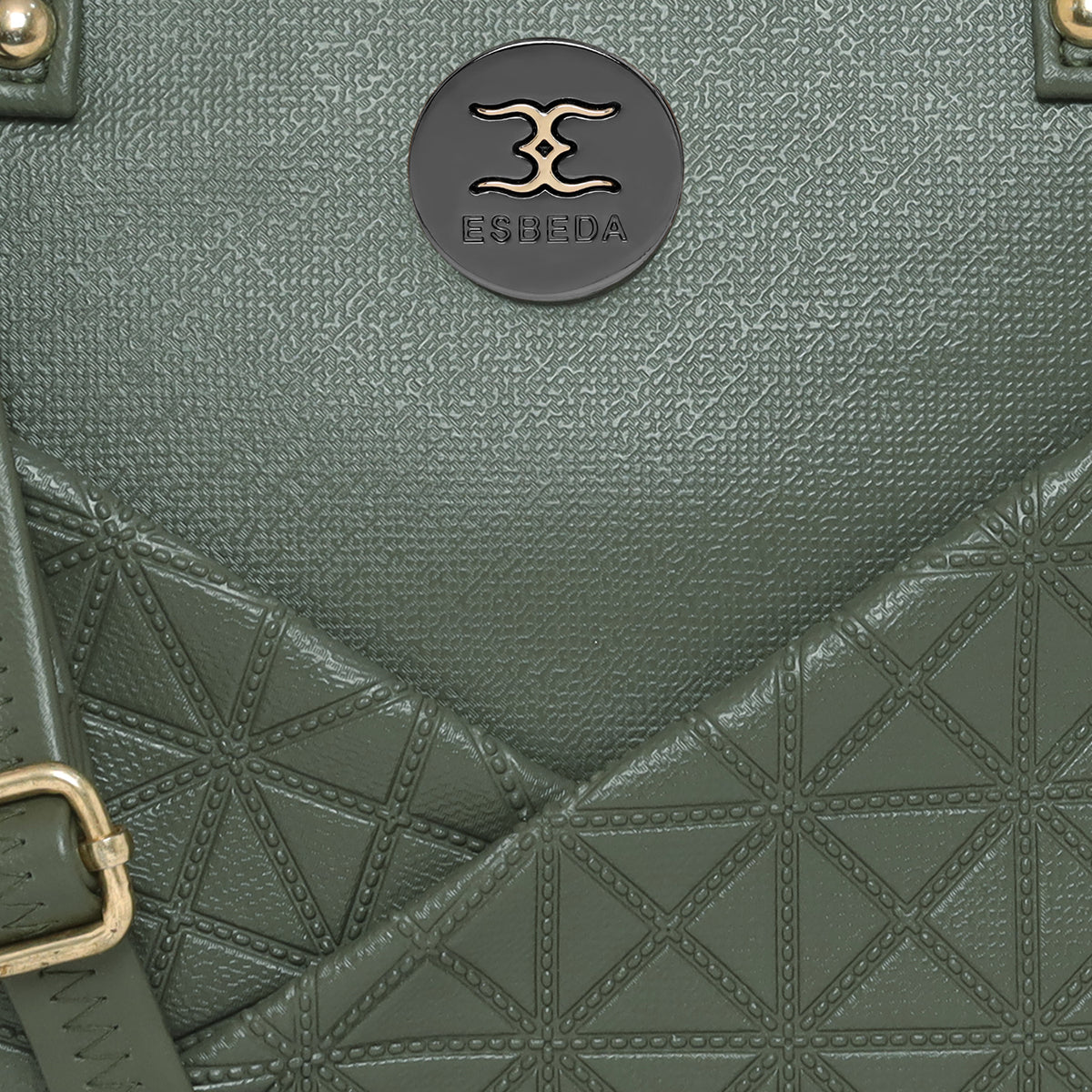 Solid Pattern Textured Small Handbag For Womens