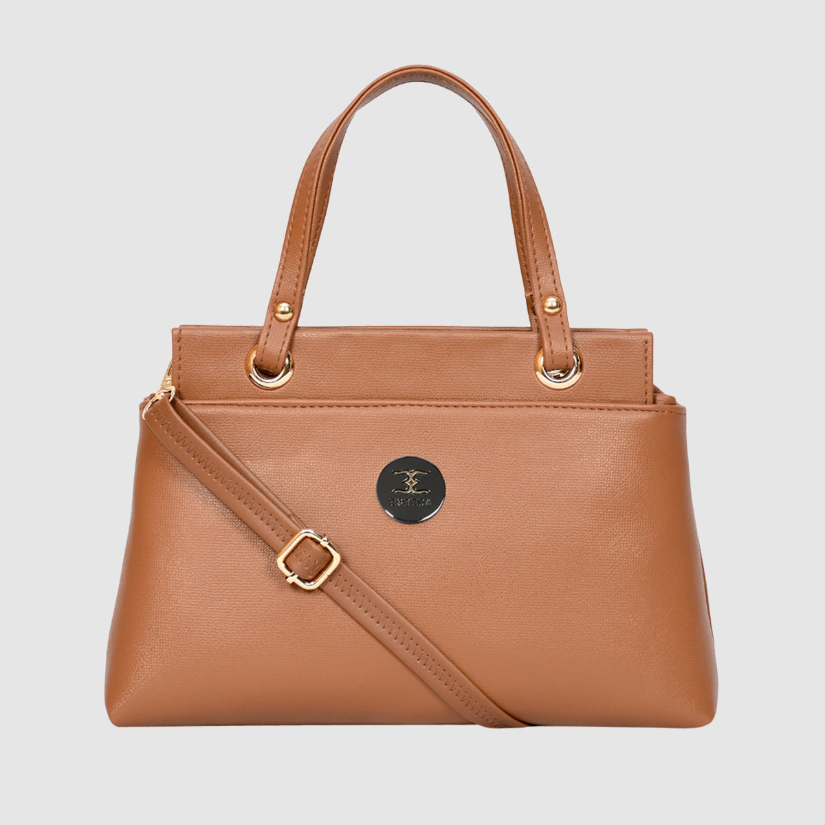 Solid Pattern Structured Small Handbag For Womens