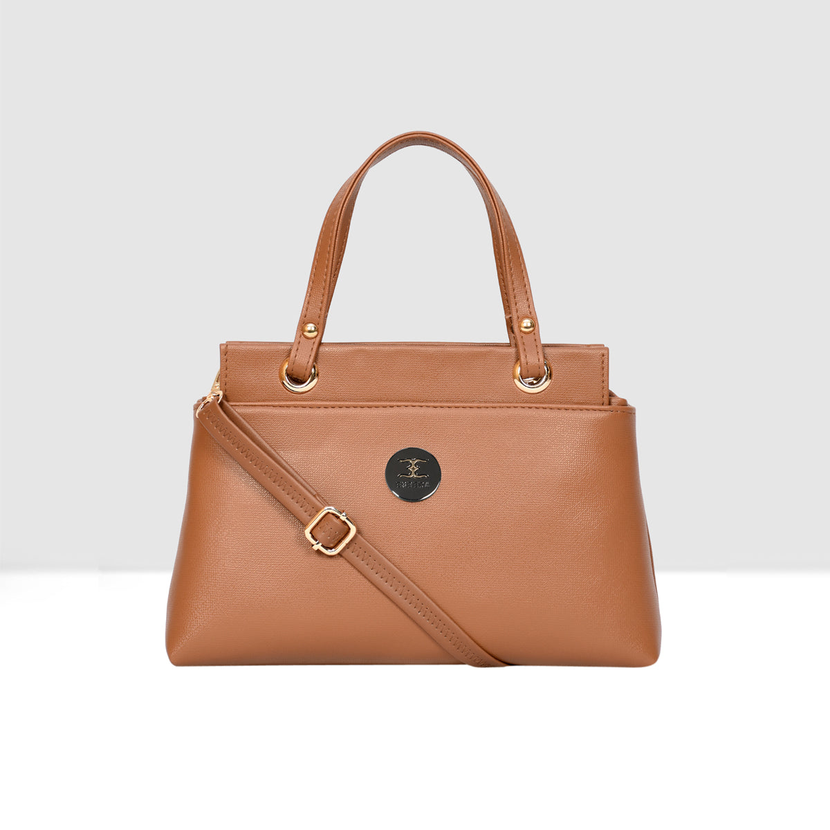 Solid Pattern Structured Small Handbag For Womens