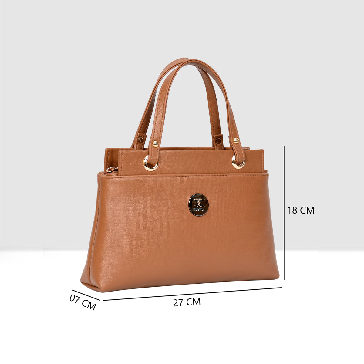 Solid Pattern Structured Small Handbag For Womens