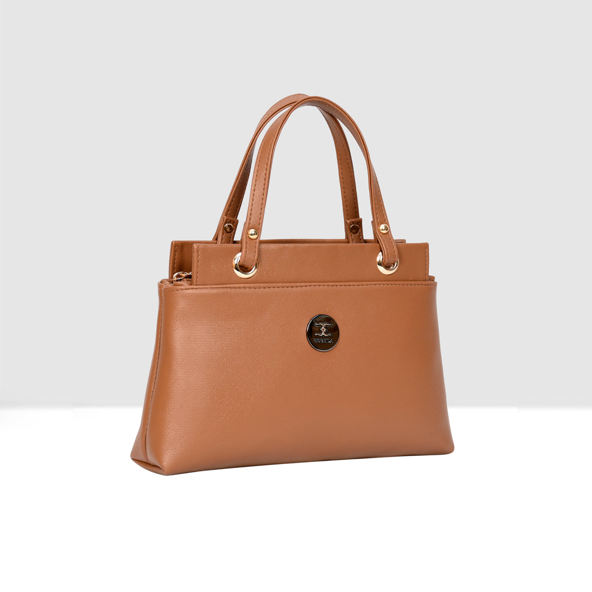 Solid Pattern Structured Small Handbag For Womens