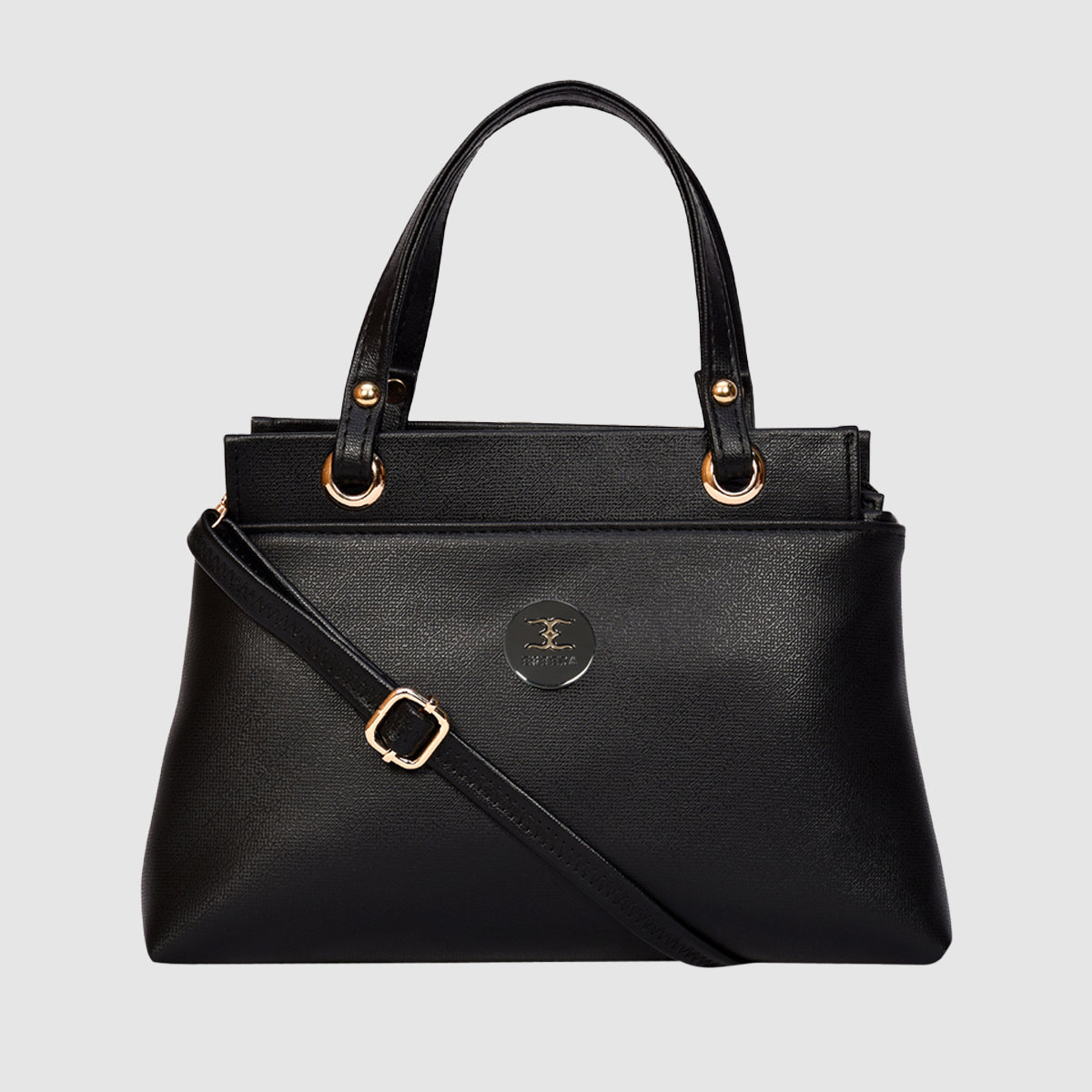 Solid Pattern Structured Small Handbag For Womens