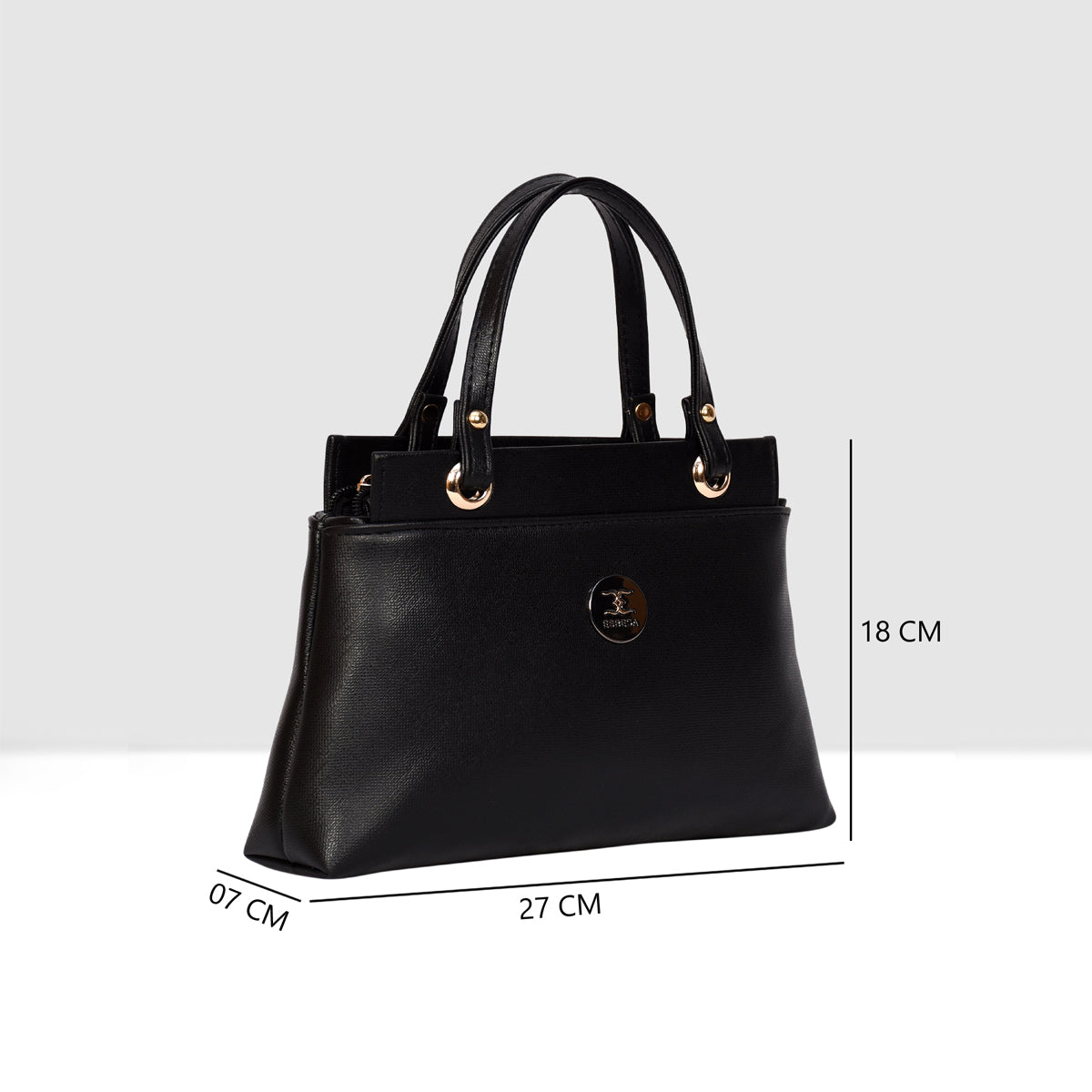 Solid Pattern Structured Small Handbag For Womens