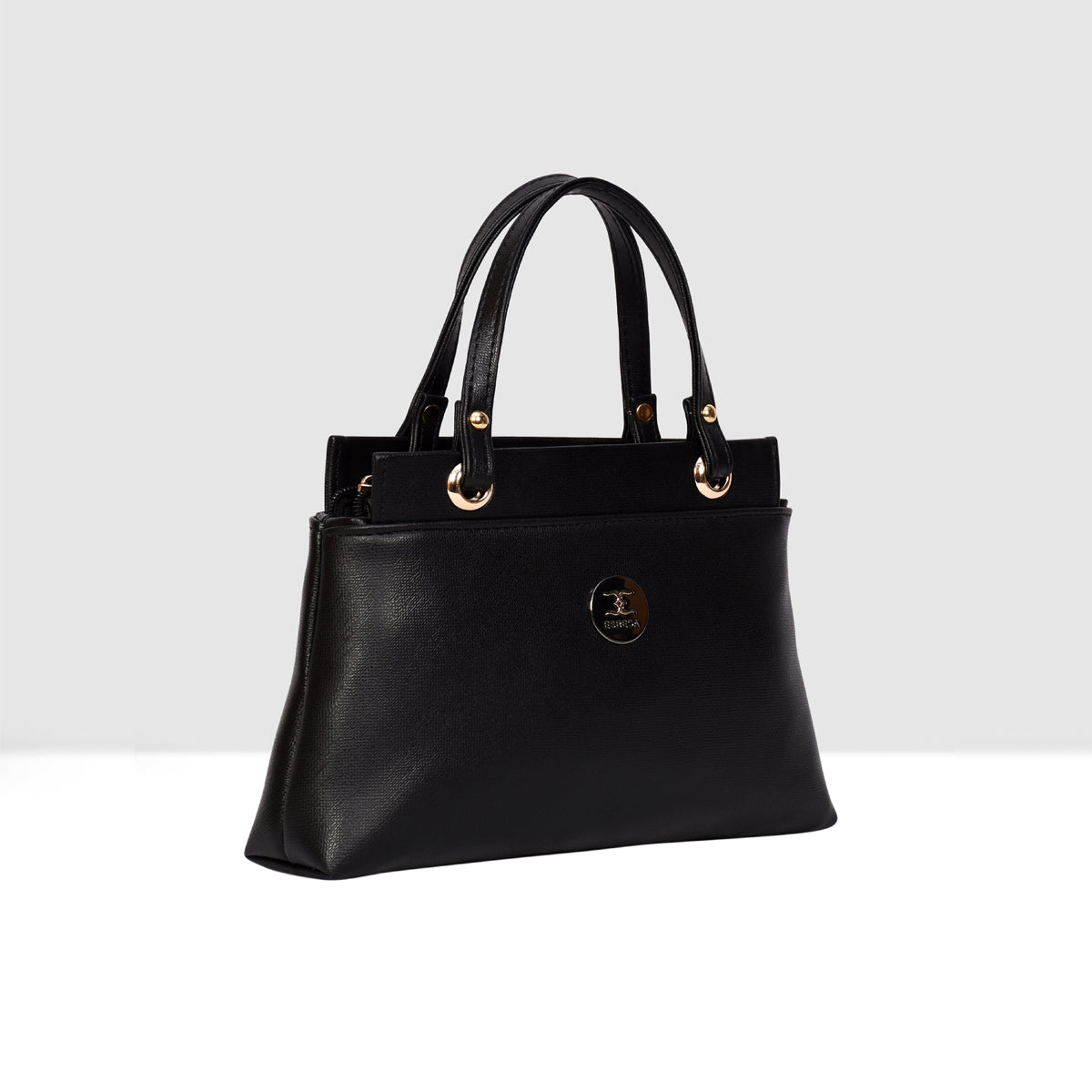 Solid Pattern Structured Small Handbag For Womens