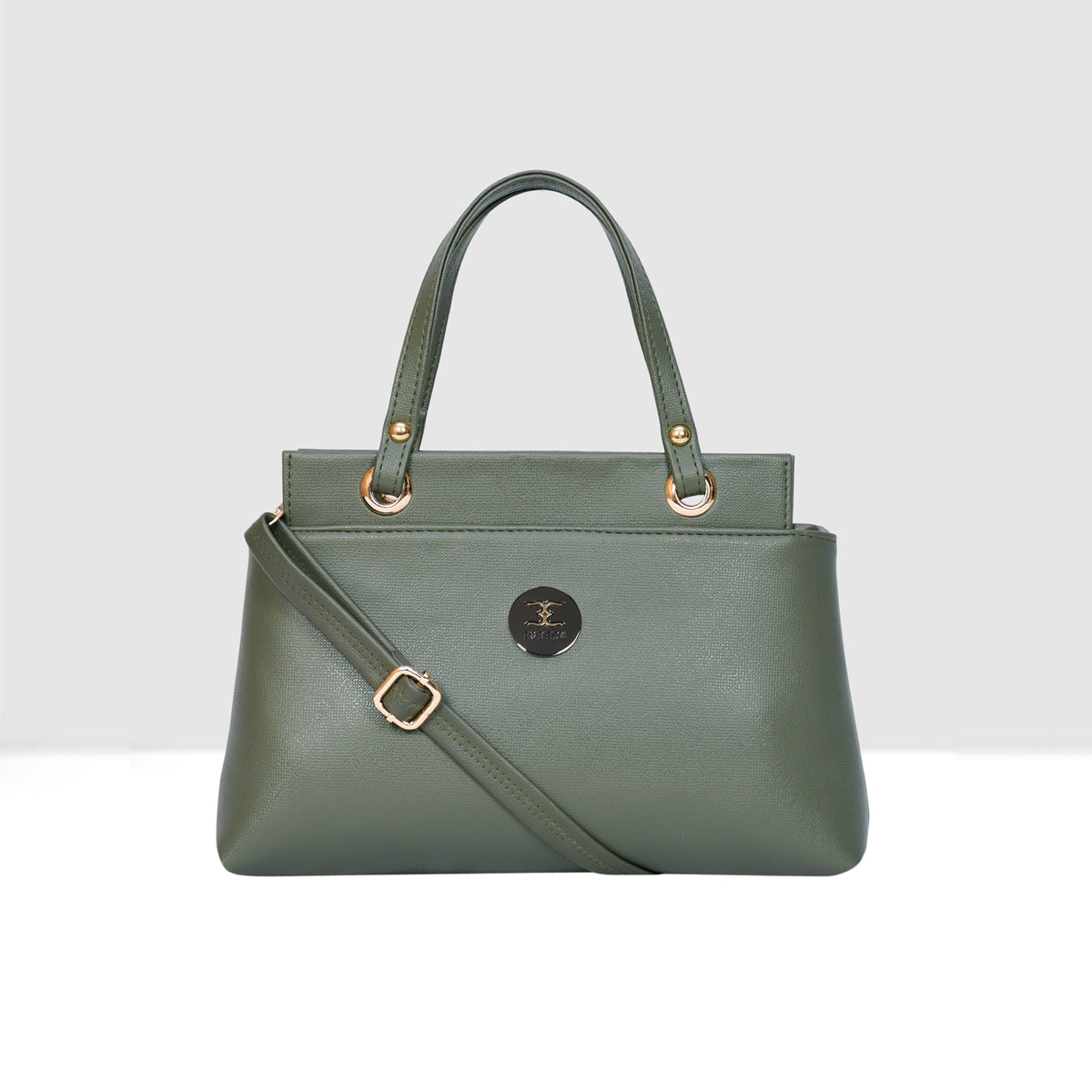 Solid Pattern Structured Small Handbag For Womens