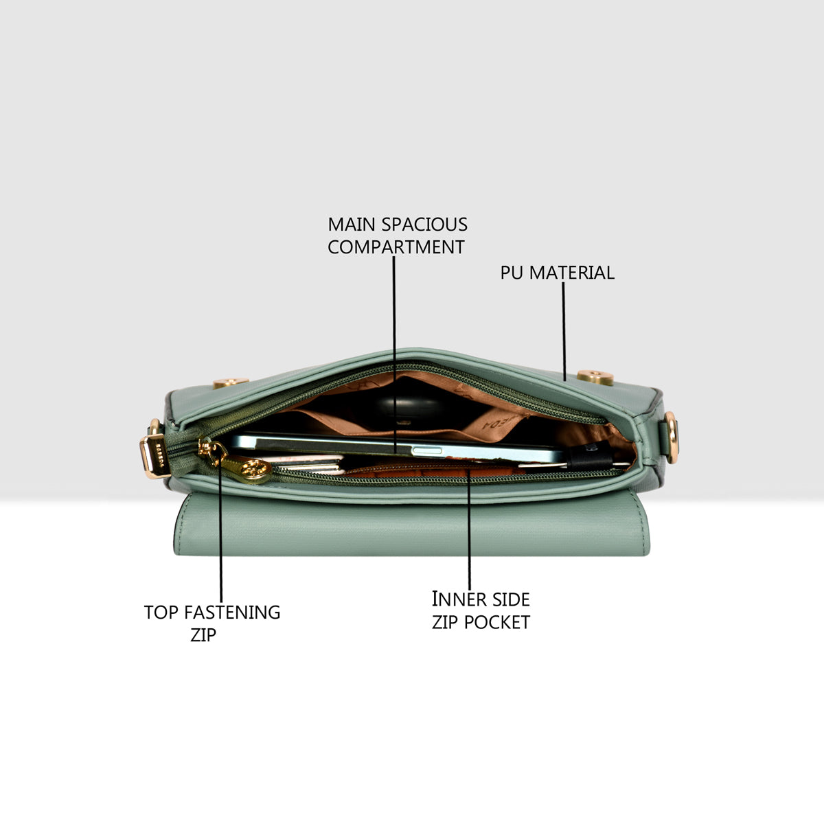 Structured Elegant Sling Bag For Womens