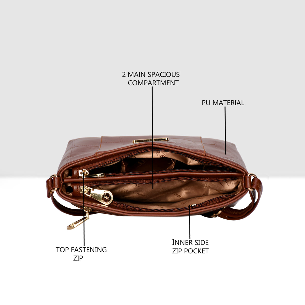 Textured Fancy Sling Bag For Womens