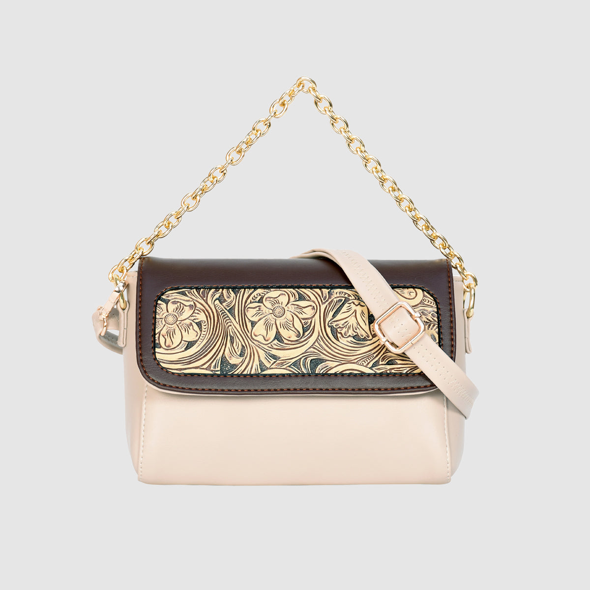 Flower Textured Sling Bag For Womens Main image