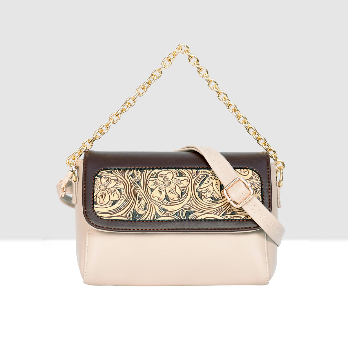 Flower Textured Sling Bag For Womens Main image