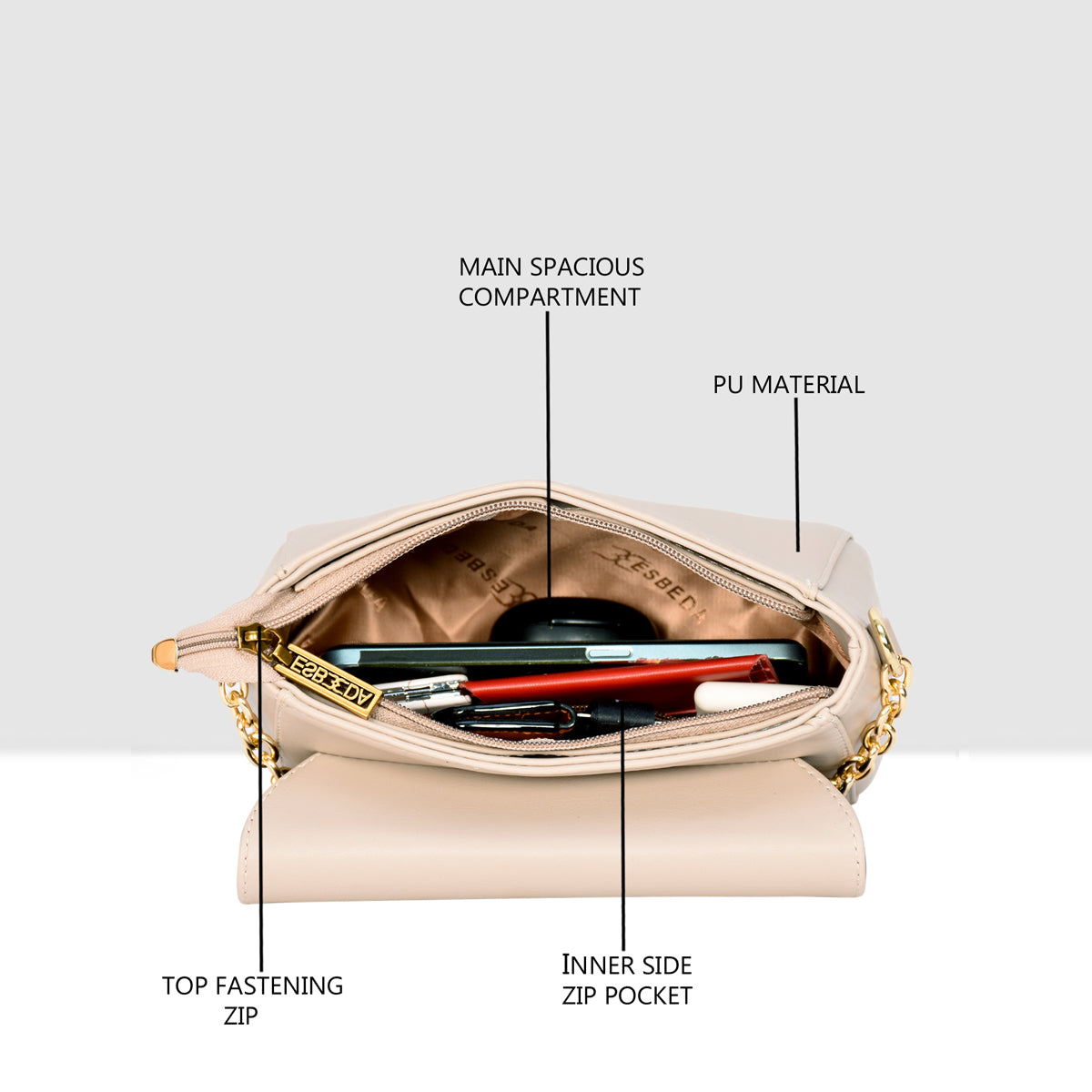 Flower Textured Sling Bag For Womens