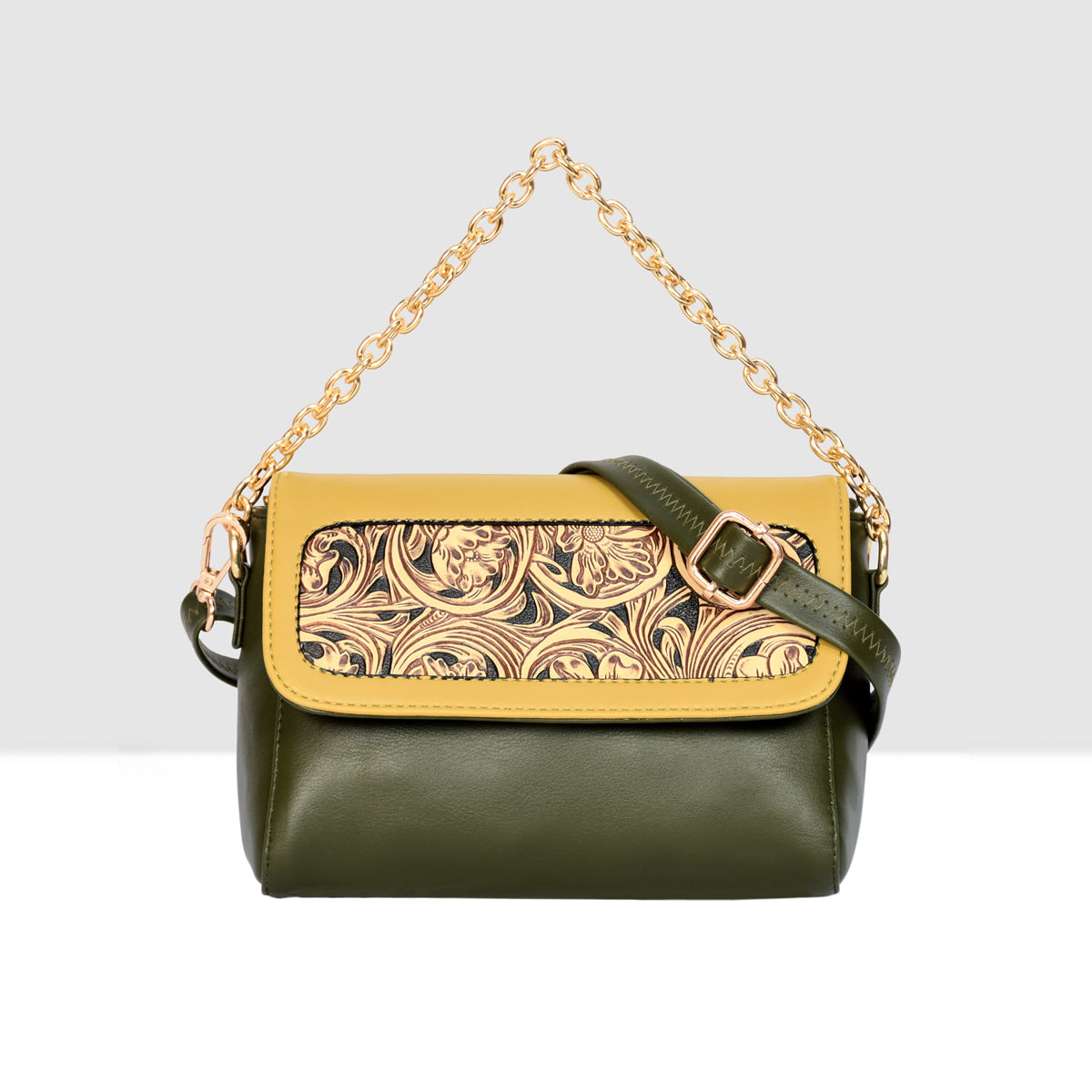 Flower Textured Sling Bag For Womens