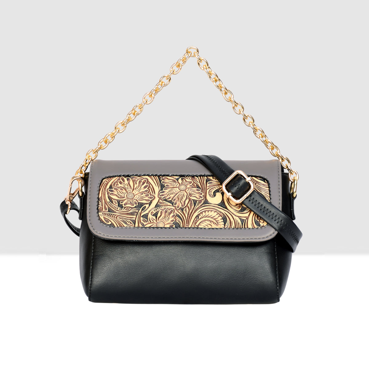 Flower Textured Sling Bag For Womens