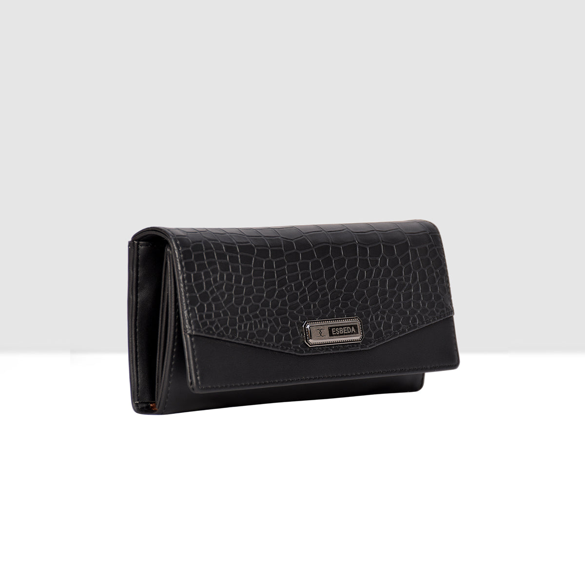 Croco-Texture-Embossed-Wallet-For-Womens