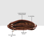Structured Embossed Sling Bag For Womens