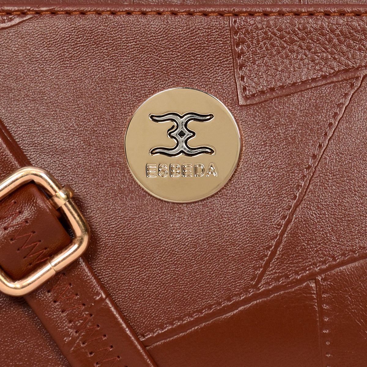 Structured Embossed Sling Bag For Womens