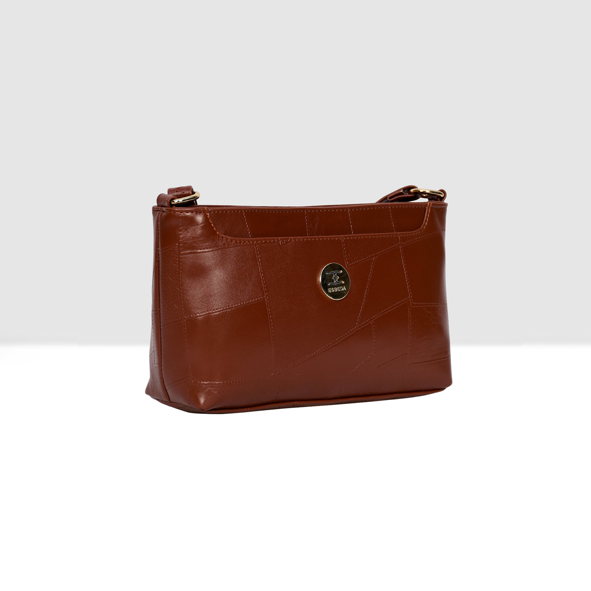 Structured Embossed Sling Bag For Womens