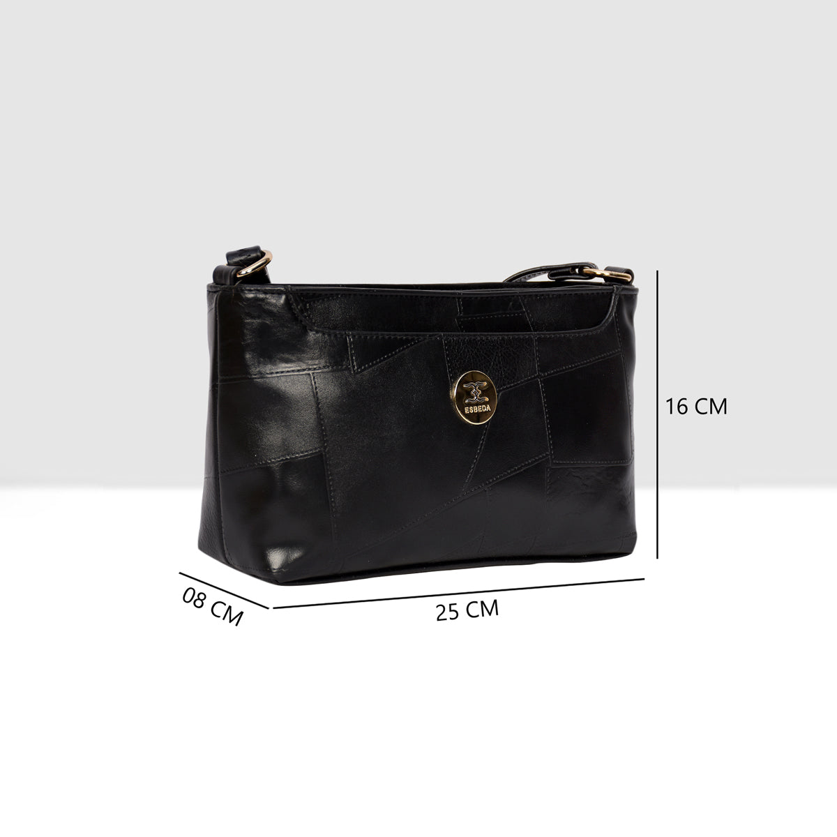 Structured Embossed Sling Bag For Womens