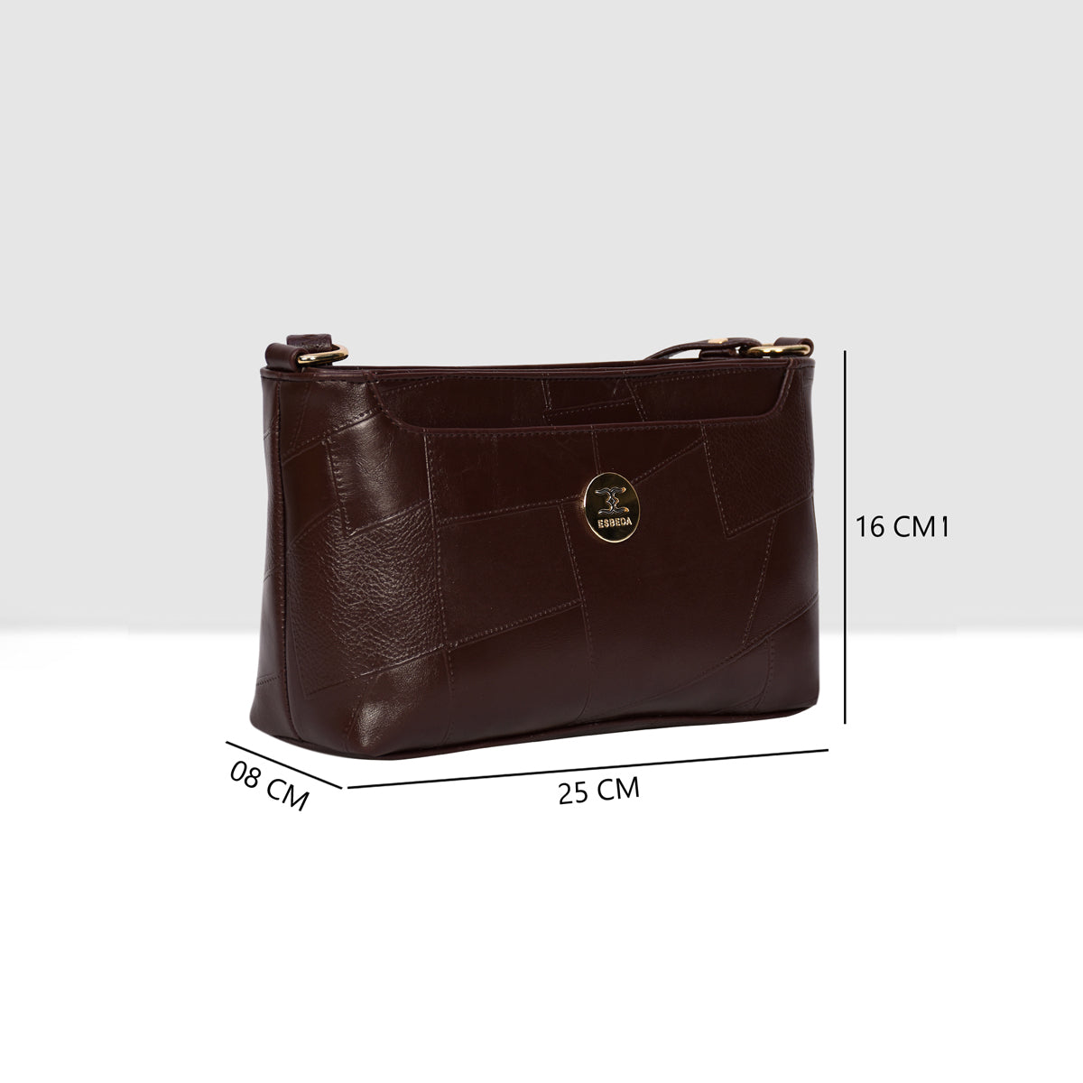 Structured Embossed Sling Bag For Womens