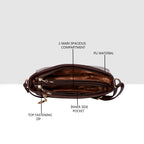 Structured Embossed Sling Bag For Womens
