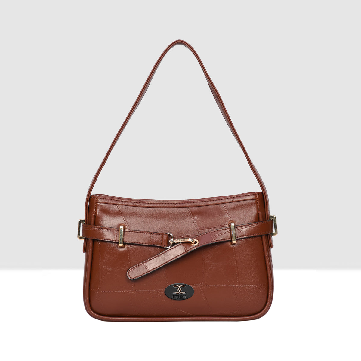 Stitching Embossed Handbag For Womens