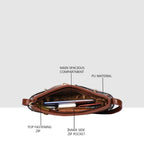 Stitching Embossed Handbag For Womens