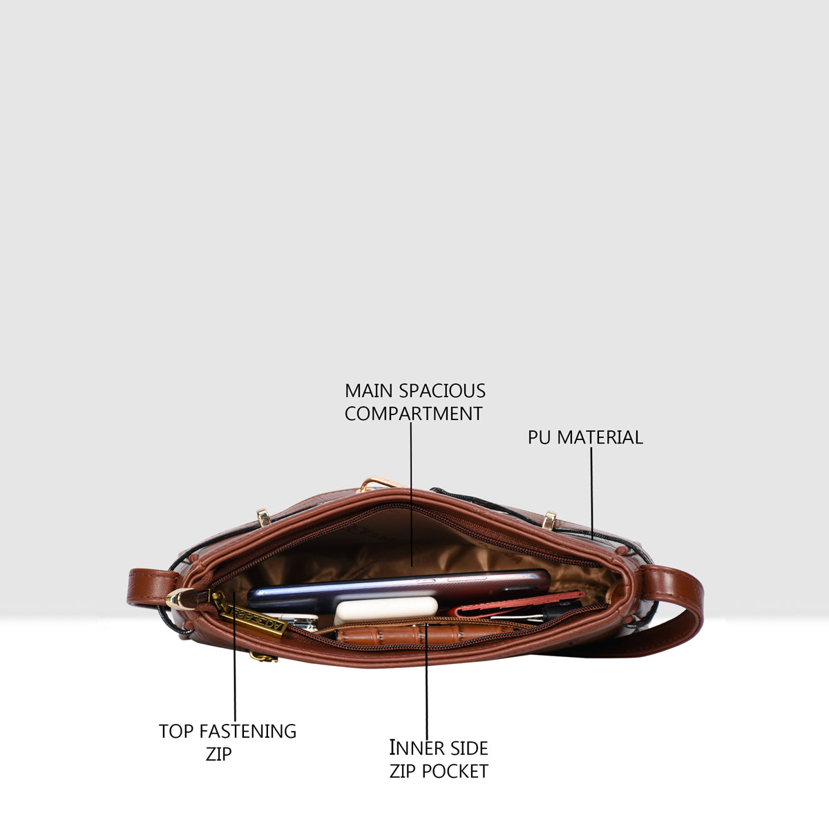 Stitching Embossed Handbag For Womens