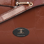 Stitching Embossed Handbag For Womens