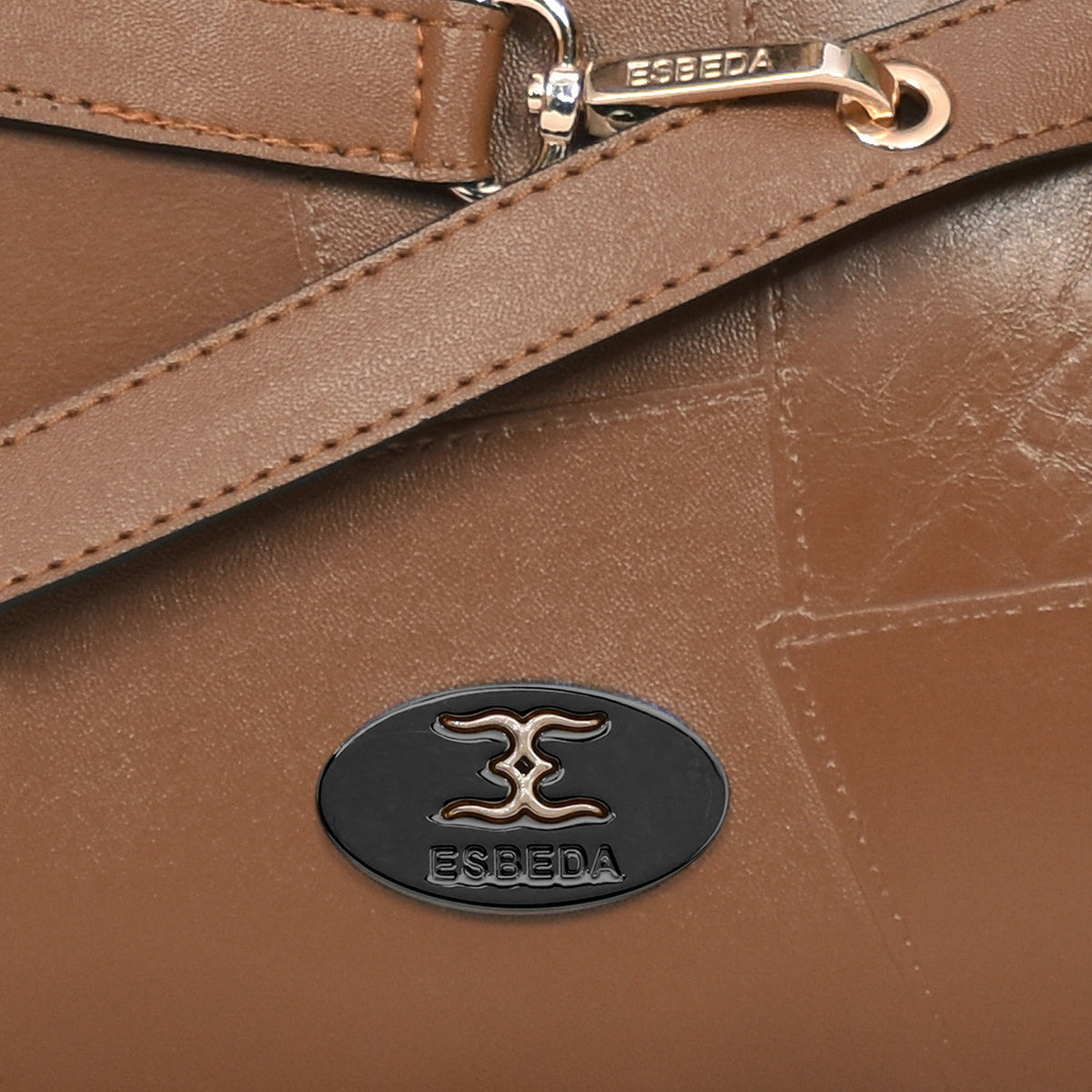 Stitching Embossed Handbag For Womens