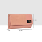 Wicker Pattern Wallet For Womens