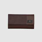 Wicker Pattern Wallet For Womens