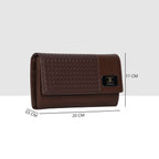 Wicker Pattern Wallet For Womens