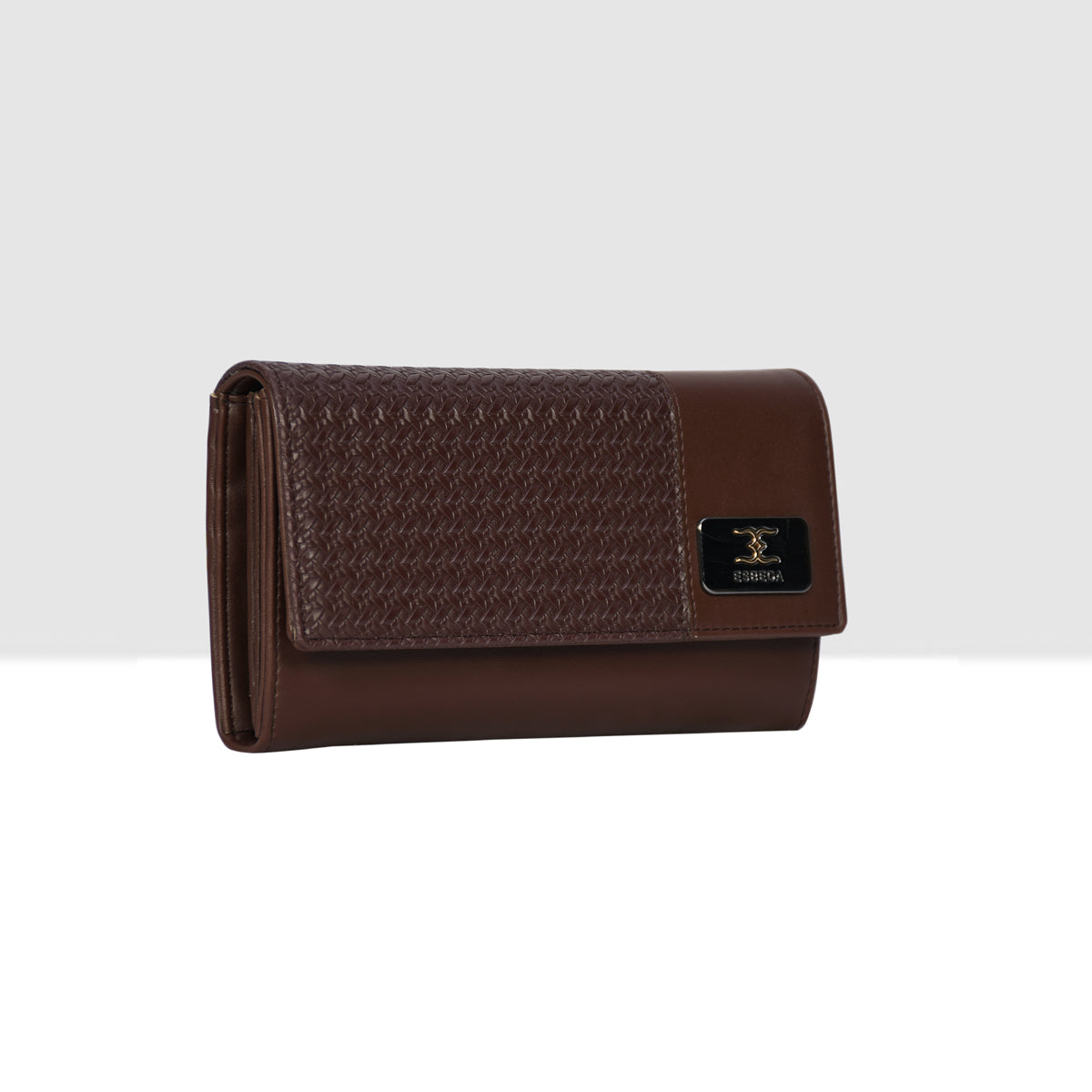 Wicker Pattern Wallet For Womens