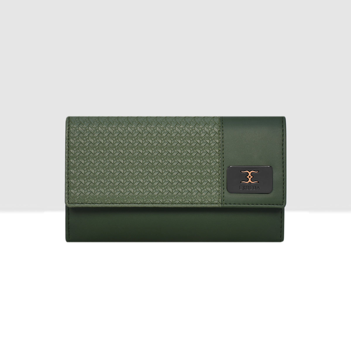 Wicker Pattern Wallet For Womens