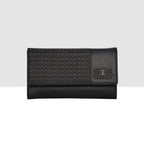 Wicker Pattern Wallet For Womens