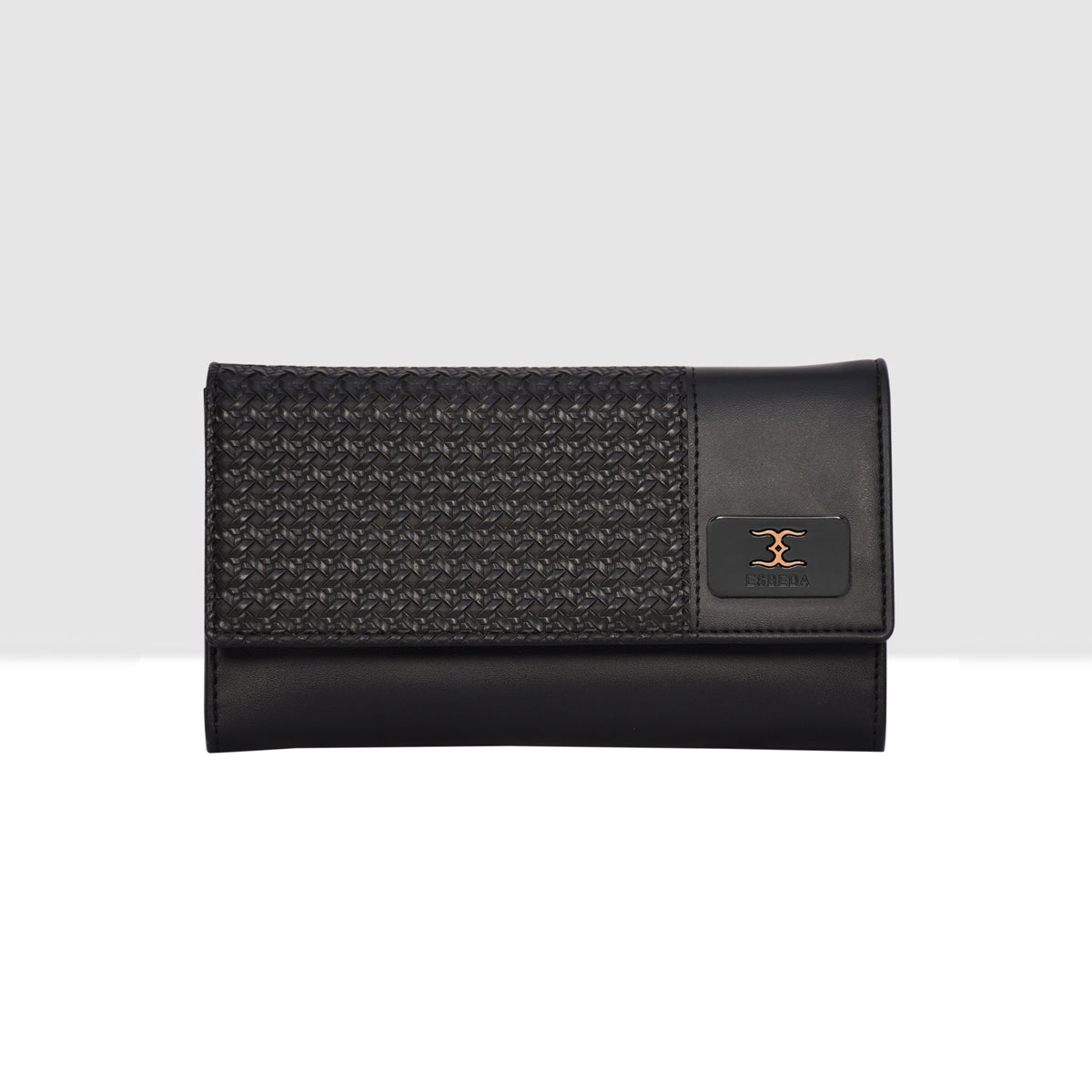Wicker Pattern Wallet For Womens
